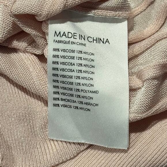 Club Monaco Top Dolman Sleeve Cottage Romantic Statement Y2K Ribbed Pink Medium - Picture 4 of 8